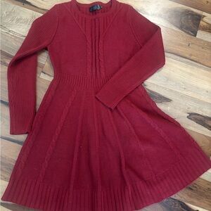 Missguided + Burgundy Cable Knit Midi Dress